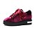 cheap Women&#039;s Sneakers-Women&#039;s Sneakers Outdoor Office &amp; Career Lace-up Flat Heel Square Toe Comfort Flocking Wine Green