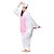 halpa Kigurumi-pyjamat-Aikuisten Kigurumi-pyjama Unicorn Eläin Pyjamahaalarit Coral Fleece Pinkki Cosplay varten Miehet ja naiset Animal Sleepwear Sarjakuva Festivaali / loma Puvut