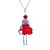 preiswerte Halsketten-Damen Statement Kette Lang Prinzessin damas Böhmische Boho Spitze Aleación Rot Schwarz Dunkelblau Modische Halsketten Schmuck Für Party Normal