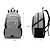 Недорогие Рюкзаки-Муж. Портфель Функциональный рюкзак на открытом воздухе Сплошной цвет Ткань &quot;Оксфорд&quot; Кожа PU Большая вместимость Молнии Черный Серый