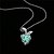 billige Divat nyaklánc-Women&#039;s Luminous Stone Pendant Necklace Fruit Ladies Fashion Luminous Luminous Stone Alloy Light Blue Necklace Jewelry For Halloween Club