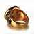 abordables Anillos de hombre-Hombre Anillo de banda Anillo de sello Negro Dorado Acero inoxidable Moda Militar Regalos de Navidad Fiesta Joyas Estilo retro Grabado Anillos de la escuela secundaria Ancla Clase