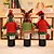 cheap Christmas Decorations-2019 New Year Xmas Table Red Wine Bottle Cover Bags Hat Belt Dress Santa Claus/Snowman Doll Home Christmas Party Decoration