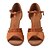 cheap Latin Shoes-Women&#039;s Dance Shoes Satin Latin Shoes Buckle Sandal / Heel Cuban Heel Customizable Brown