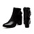 cheap Women&#039;s Boots-Women&#039;s Boots Wedding Party &amp; Evening Winter Buckle Zipper Chunky Heel Pointed Toe Comfort Novelty Fashion Boots PU Black Red Brown