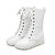 cheap Women&#039;s Boots-Women&#039;s Boots Dress Mid Calf Boots Winter Lace-up Flat Heel Round Toe Snow Boots Riding Boots Leatherette Black White