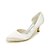 ieftine Pantofi de Mireasă-Pentru femei pantofi de nunta Mărime Plus Size Nuntă Petrecere și seară Tocuri de nunta Vară Toc Stilat Vârf ascuțit Pompa de bază Satin Argintiu Alb Cristal