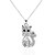 levne Náhrdelníky-Women&#039;s Pendant Necklace Chain Necklace Y Necklace Flower Animal Rhinestone Alloy Silver Necklace Jewelry For Party Birthday Party / Evening Daily