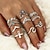cheap Rings-Ring Crystal Geometrical Silver Crystal Alloy Leaf Wave Ladies Unusual Geometric Adjustable / Women&#039;s