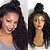 cheap Human Hair Wigs-Human Hair Lace Front Wig Kinky Curly Wig Bob Haircut / With Baby Hair 130% African American Wig / 100% Hand Tied Women&#039;s / Brazilian