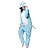 voordelige Kigurumi-pyjama&#039;s-Volwassenen Kigurumi pyjamas Kat Onesie pyjamas Flanel Fleece Blauw Cosplay Voor Mannen &amp; Vrouwen Dieren nachtkleding spotprent Festival / Feestdagen kostuums