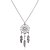 cheap Pendant Necklaces-Women&#039;s Turquoise Pendant Necklace Chain Necklace Leaf Wings Dream Catcher Ladies Bohemian Fashion Vintage Turquoise Alloy Silver Necklace Jewelry For Street Gift Casual Daily Club