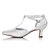 cheap Wedding Shoes-Women&#039;s Wedding Shoes Spring / Fall Chunky Heel Square Toe Comfort Wedding Dress Party &amp; Evening Silk Ivory