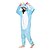 cheap Kigurumi Pajamas-Adults&#039; Kigurumi Pajamas Unicorn Pony Onesie Pajamas Flannel Toison Blue Cosplay For Men and Women Animal Sleepwear Cartoon Festival / Holiday Costumes