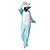 halpa Kigurumi-pyjamat-Aikuisten Kigurumi-pyjama Kissa Pyjamahaalarit Flanelli Fleece Sininen Cosplay varten Miehet ja naiset Animal Sleepwear Sarjakuva Festivaali / loma Puvut