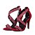 preiswerte Damensandalen-Damen Sandalen Sommer / Herbst Stöckelabsatz Offene Spitze Komfort Neuheit Hochzeit Party &amp; Festivität Strass / Reißverschluss Wildleder Schwarz / Rot / Grün