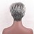 cheap Human Hair Capless Wigs-Human Hair Blend Wig Short Straight Short Hairstyles 2020 Straight Highlighted / Balayage Hair Side Part Machine Made Men&#039;s Black / Grey