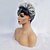 cheap Synthetic Trendy Wigs-Synthetic Wig Wavy Pixie Cut / With Bangs Synthetic Hair Highlighted / Balayage Hair / Dark Roots / With Bangs White Wig Women&#039;s Short Capless