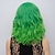 abordables Perruques de déguisement-vert perruques pour femmes synthétique perruque vague d&#039;eau vague d&#039;eau perruque courte arc-en-rose vert noir blanc vert foncé cheveux synthétiques femmes ombre cheveux vert halloween perruque