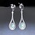 cheap Earrings-Women&#039;s Drop Earrings - Stainless Steel Flower Luxury, Fashion Blue For Party Gift
