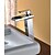 billige Klassisk-Baderom Sink Tappekran - LED / Foss Krom Bolleservant Enkelt Håndtak Et HullBath Taps / Messing
