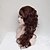 cheap Synthetic Trendy Wigs-Synthetic Wig Curly Deep Wave Deep Wave Asymmetrical With Bangs Wig Long Dark Auburn#33 Synthetic Hair Women&#039;s Natural Hairline Brown