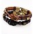 cheap Men&#039;s Bracelets-Men&#039;s Women&#039;s Leather Bracelet Knot Fashion Punk Leather Bracelet Jewelry Black / Brown For Casual Daily