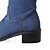 cheap Women&#039;s Boots-Women&#039;s Boots Chunky Heel Round Toe Cowboy / Western Boots Party &amp; Evening Rhinestone Zipper Denim Knee High Boots Winter Blue