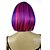 Χαμηλού Κόστους Περούκες μεταμφιέσεων-cosplay κοστούμι περούκα συνθετική περούκα ίσια ίσια περούκα bob κοντή μαύρη / ροζ κόκκινο ουράνιο τόξο συνθετικά μαλλιά γυναικεία κόκκινο μοβ ισχυρή ομορφιά