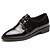 cheap Women&#039;s Oxfords-Women&#039;s Oxfords Outdoor Lace-up Low Heel Pointed Toe Comfort Patent Leather Black Burgundy