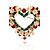 Недорогие Религиозные украшения-Синтетический алмаз Броши Сердце Дамы Мода Брошь Бижутерия Разные цвета Назначение Рождество Подарок