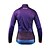 cheap Women&#039;s Cycling Clothing-Arsuxeo Women&#039;s Long Sleeve Cycling Jersey Winter Polyester Purple Gradient Bike Jersey Mountain Bike MTB Road Bike Cycling Reflective Strips Sports Clothing Apparel / Stretchy