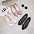 cheap Women&#039;s Flats-Women&#039;s Heels Low Heel Round Toe Bowknot PU Comfort / Light Soles Spring / Summer Pink / White / Black / Party &amp; Evening / Dress