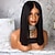 cheap Human Hair Wigs-Human Hair Glueless Lace Front / Lace Front Wig Indian Hair Straight Wig Bob Haircut 130% Natural Hairline / For Black Women Women&#039;s Short Human Hair Lace Wig