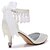 cheap Wedding Shoes-Women&#039;s Wedding Shoes Wedding Dress Party &amp; Evening Solid Colored Wedding Heels Summer Bowknot Pearl Tassel Decorative Heel Pointed Toe Comfort Walking Satin Ankle Strap Silver Black White