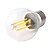 billige LED-filamentlamper-1pc 4 W LED-glødepærer 360 lm E26 / E27 G45 4 LED perler COB Mulighet for demping LED Lys Dekorativ Varm hvit 220-240 V / RoHs