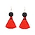 cheap Earrings-Women&#039;s Drop Earrings Hoop Earrings Tower Colorful Earrings Jewelry Black / Yellow / Red For Party New Year
