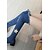 cheap Women&#039;s Boots-Women&#039;s Boots Chunky Heel Round Toe Cowboy / Western Boots Party &amp; Evening Rhinestone Zipper Denim Knee High Boots Winter Blue