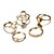 baratos Anéis para Homem-Mulheres Conjuntos de anéis - Cristal Geométrico, Vintage, Boêmio Tamanho Único Dourado Para Casamento / Festa / Aniversário
