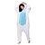 cheap Kigurumi Pajamas-Adults&#039; Kigurumi Pajamas Unicorn Animal Onesie Pajamas Coral fleece Blue Cosplay For Men and Women Animal Sleepwear Cartoon Festival / Holiday Costumes / Leotard / Onesie