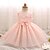 זול שמלות-בנות &#039; ללא שרוולים אחיד גרפיקה מודפסת תלת מימדית שמלות פפיון שמלה תינוק יום הולדת