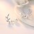 cheap Earrings-Women&#039;s Pearl AAA Cubic Zirconia Stud Earrings Leaf Dainty Ladies Fashion Pearl Sterling Silver Earrings Jewelry White and Sliver For Daily Work