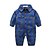 preiswerte Babyoverall für Jungen-Baby Jungen Kariert Verziert Langarm Anzug &amp; Overall Blau