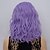 halpa Synteettiset trendikkäät peruukit-Synteettiset peruukit Vesiaalto Tyyli Suojuksettomat Peruukki Purppura Synteettiset hiukset Naisten Violetti Peruukki Lyhyt Halloween Peruukki