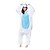 cheap Kigurumi Pajamas-Adults&#039; Kigurumi Pajamas Unicorn Animal Onesie Pajamas Coral fleece Blue Cosplay For Men and Women Animal Sleepwear Cartoon Festival / Holiday Costumes / Leotard / Onesie