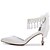 cheap Wedding Shoes-Women&#039;s Wedding Shoes Wedding Dress Party &amp; Evening Solid Colored Wedding Heels Summer Bowknot Pearl Tassel Decorative Heel Pointed Toe Comfort Walking Satin Ankle Strap Silver Black White