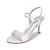 זול נעלי חתונות-בגדי ריקוד נשים נעלי חתונה עקב סטילטו פתוח בבוהן סטן רצועה אחורית אביב / קיץ לבן / סגול / חום בהיר / מסיבה וערב / EU41