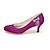 cheap Wedding Shoes-Women&#039;s Wedding Shoes Stiletto Heel Round Toe Rhinestone Satin Basic Pump Spring / Summer White / Purple / Champagne / Party &amp; Evening