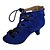 baratos Sapatos de Dança Latina-Mulheres Sapatos de Dança Sapatos de Dança Latina / Dança de Salão / Line Dance Sandália Salto Personalizado Personalizável Preto / Vermelho / Azul Escuro / Interior / EU42