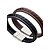 cheap Men&#039;s Bracelets-Men&#039;s Women&#039;s Leather Bracelet Magnetic Punk Simple Style Leather Bracelet Jewelry Black / Brown For Gift Casual